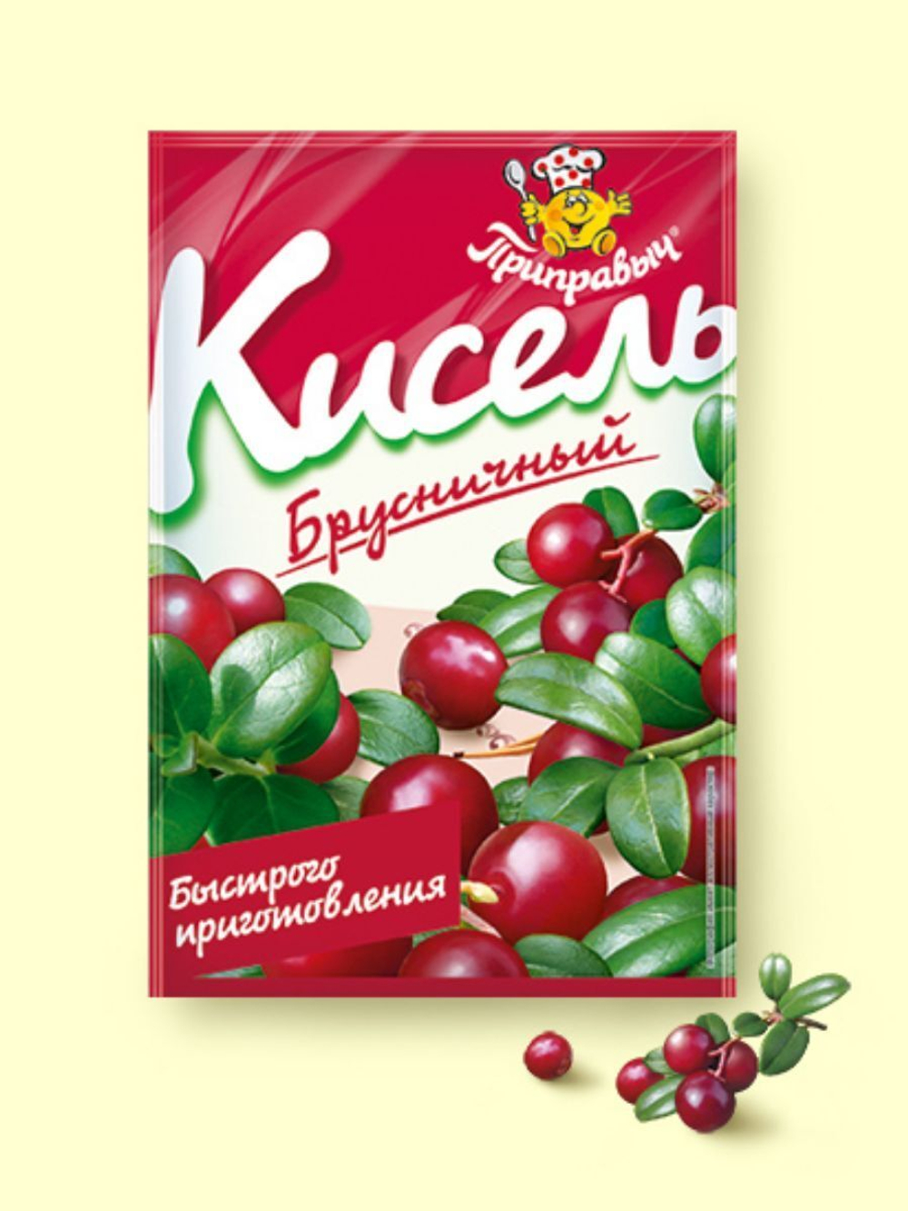 Кисель быстрого приготовления Приправыч Брусника 110гр. 1 шт.