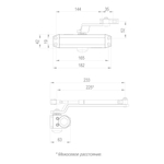Доводчик дверной DC20-3 (DC-203) BL до 65 кг (черный)