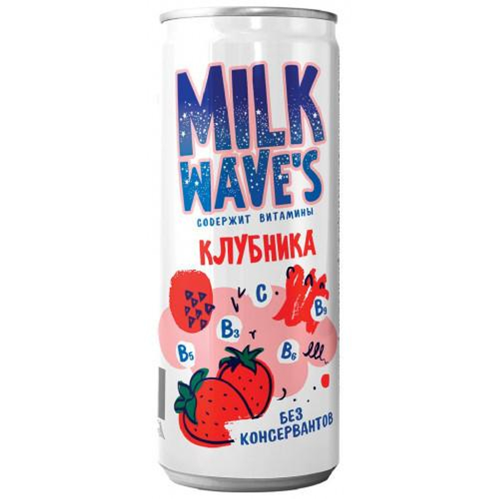 Милк Вэйв'С КЛУБНИКА 0,33/24 ЖБ