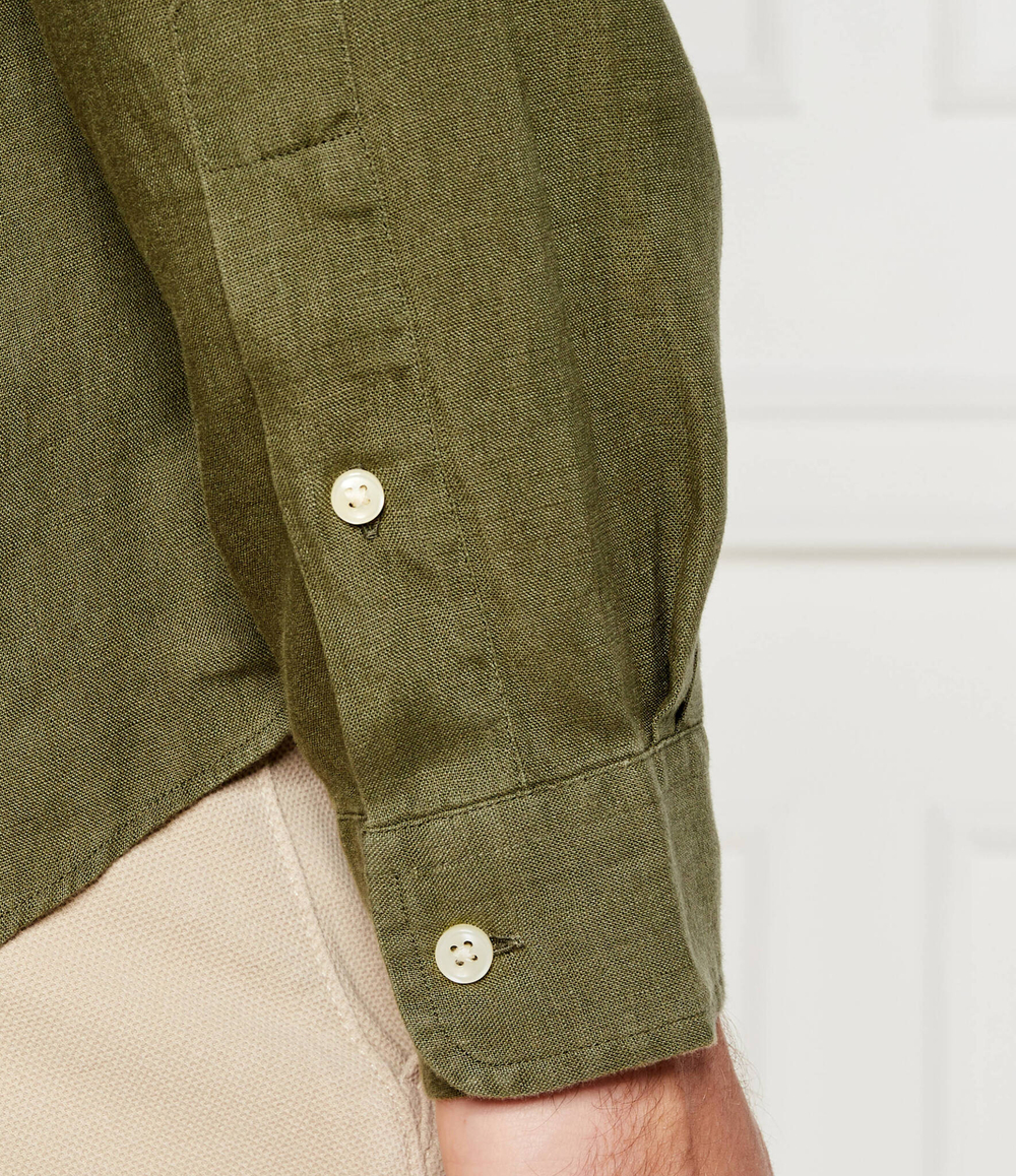 Льняная рубашка POLO RALPH LAUREN - хаки(710906946)