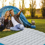 Мaтрас нaдувной Intex 67999 Camping 193х127х17 см / Матрас надувной Интекс двухместный велюровый в палатку для кемпинга и туризма