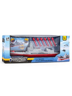 Игрушка Военный катер с ракетами инерционный  (T101)
