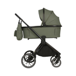 Детская универсальная коляска Adamex Spark 2в1 - Salvia Velvet (Зеленая ткань, черная рама)