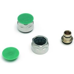 Соединение REHAU резьбозажимное stabil 16,2x2,6x3/4 с евроконусом, никелир. латунь