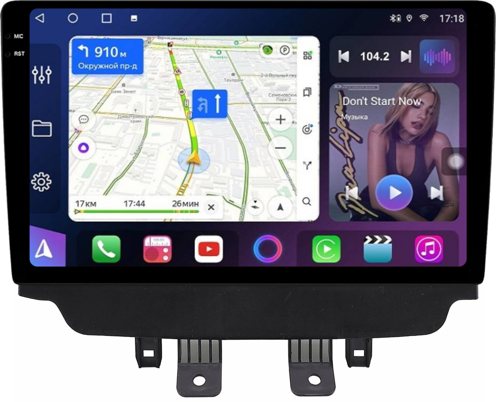 Магнитола для Mazda CX-3 2014-2023 (монохром) - FarCar BM10-2K-9599A монитор 10.36" 2K QLED на Android 14, TS10, 4+32Гб, CarPlay, 4G SIM-слот