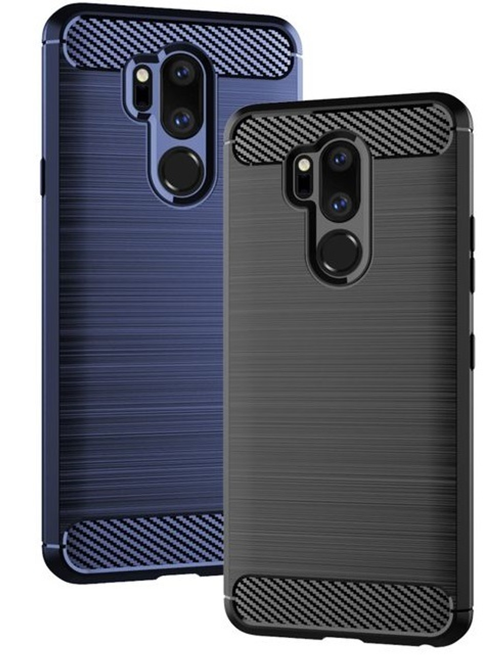 Чехол для LG G7 ThinQ (G7+ ThinQ) цвет Blue (синий), серия Carbon от Caseport