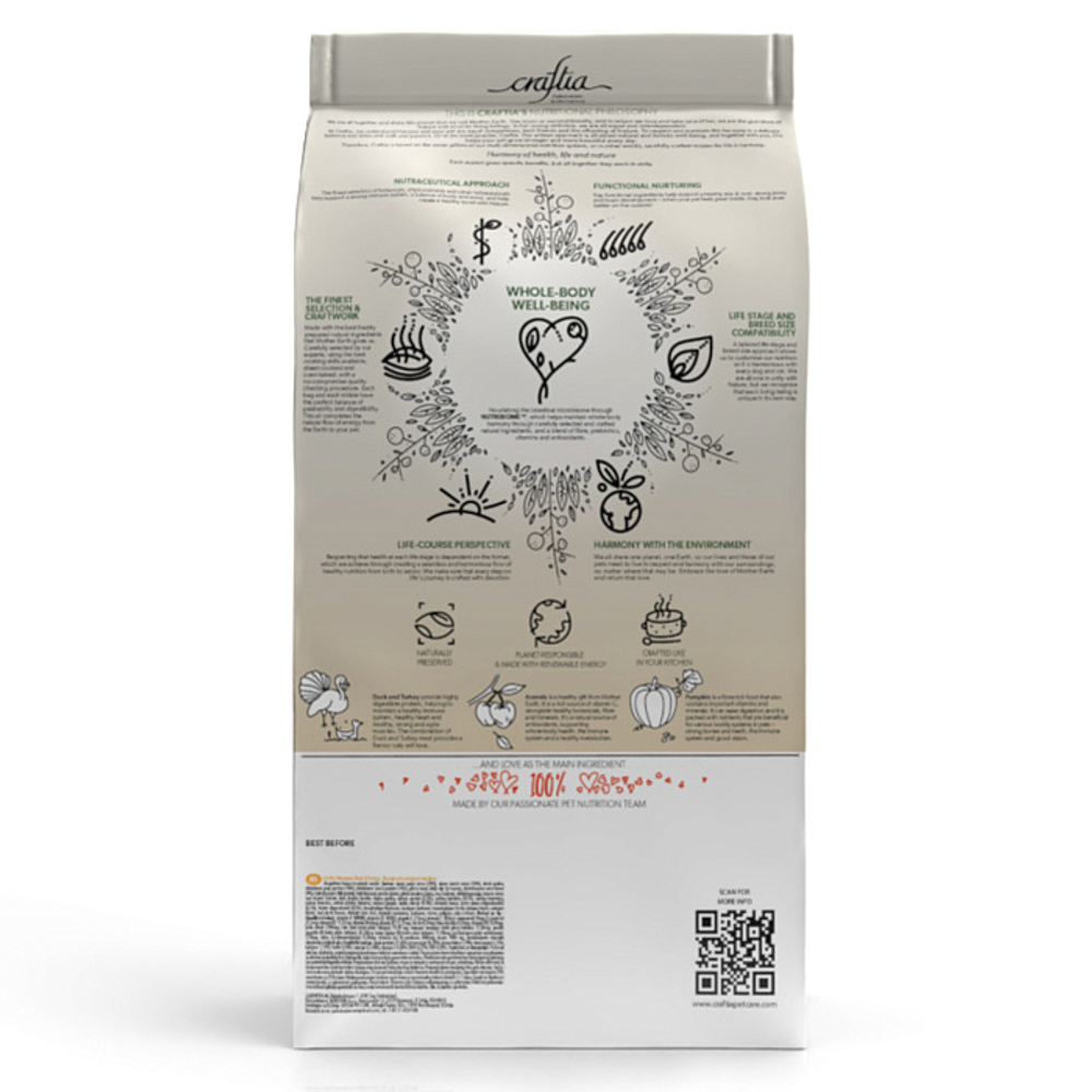 Сухой корм CRAFTIA HARMONA для стерилизованных кошек из утки и индейки 1,4 кг