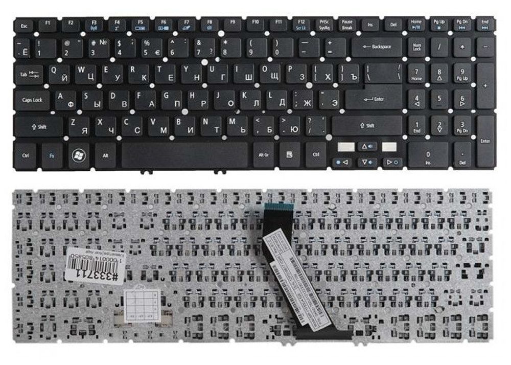 Клавиатура для ноутбука Acer Aspire M3-581 M3-581TG V5-531 V5-571 TravelMate P455 P455-M P455-MG