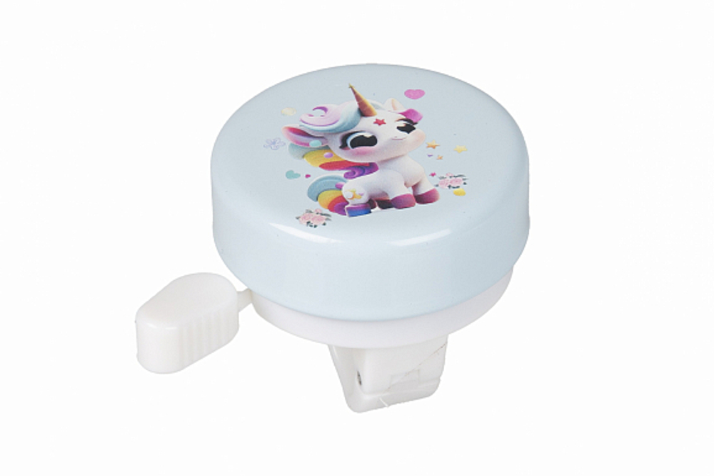 Звонок 25-45D-28 сталь/пластик, голубой с белым