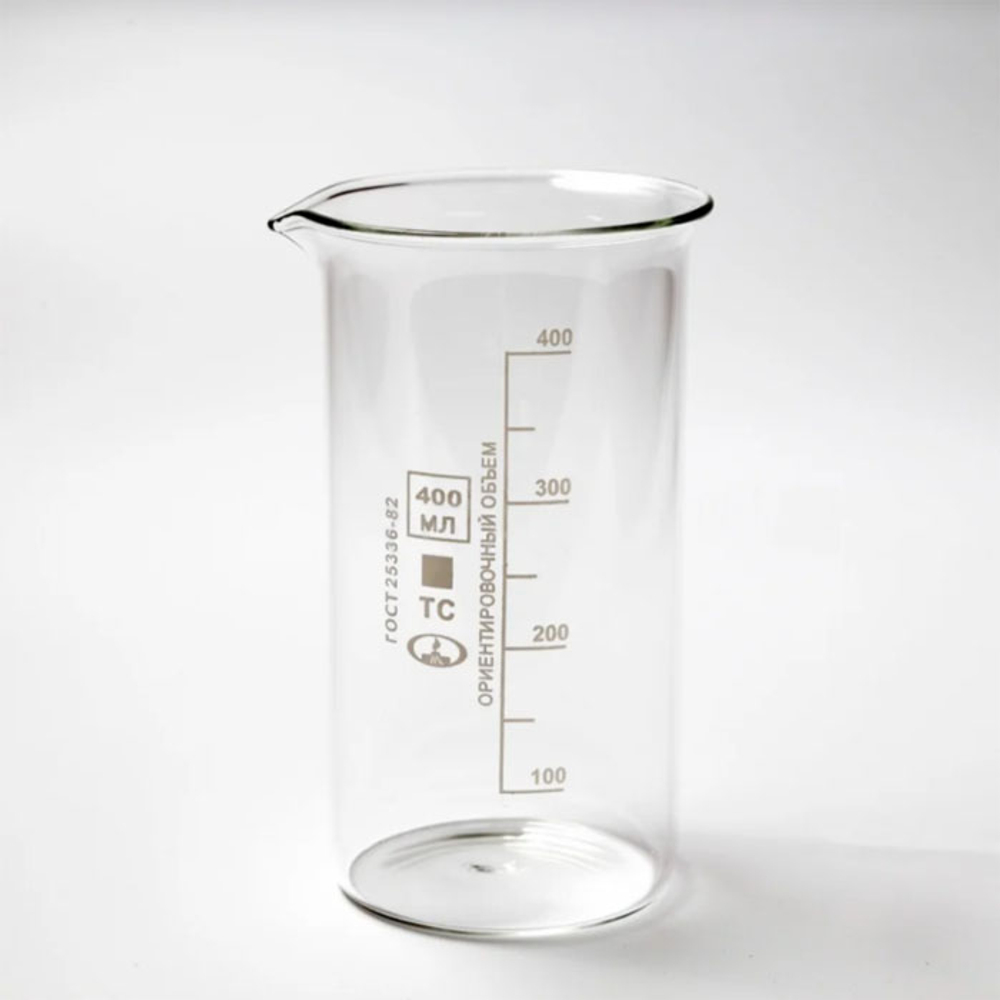Стакан лаборат. высокий 400мл с дел.,стекл.,ТС, (10003804) Минимед, шт.
