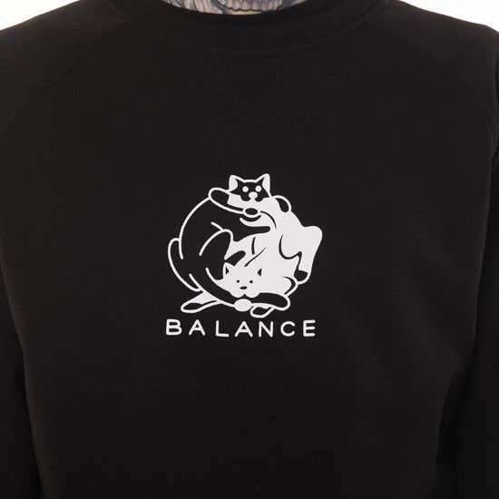Свитшот ЮНОСТЬ™ «Баланс» - тьма (Черный)
