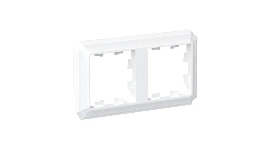 ATLASDESIGN ANTIQUE 2-постовая РАМКА, универсальная, БЕЛЫЙ