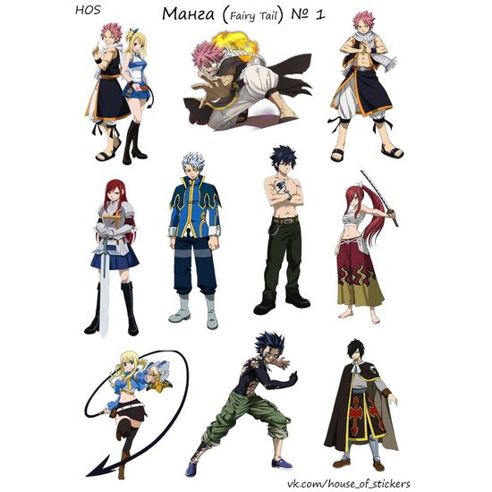 Стикер лист "Манга № 1"