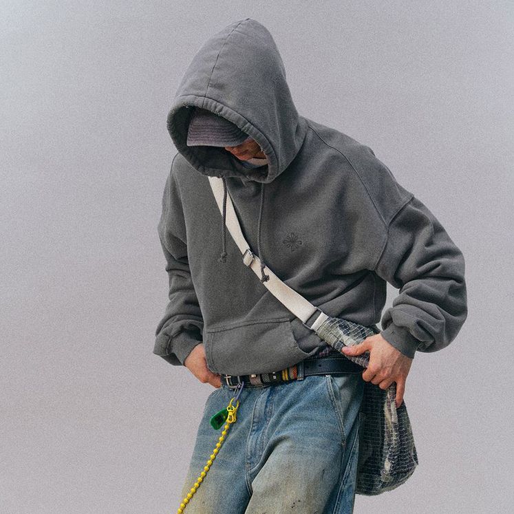 25NOWY0101067 Худи NOTHOMME Retro street MONTE, серый