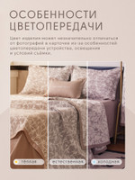 Комплект постельного белья на резинке с покрывалом Сатин Вуаль Авроры «Серебряная россыпь»