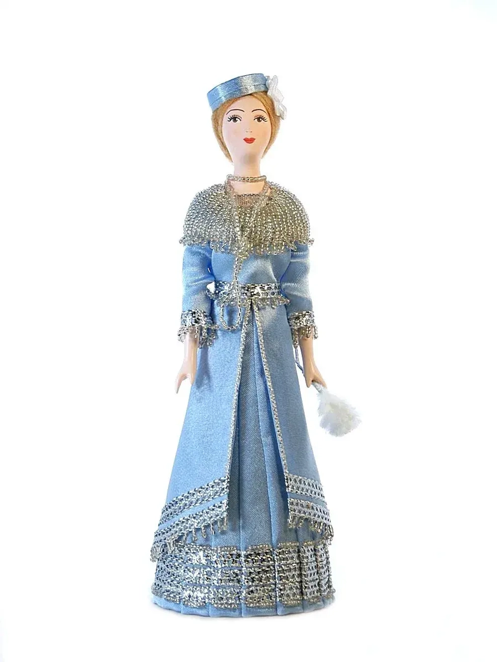 Кукла коллекционная в бисерном платье, Модерн