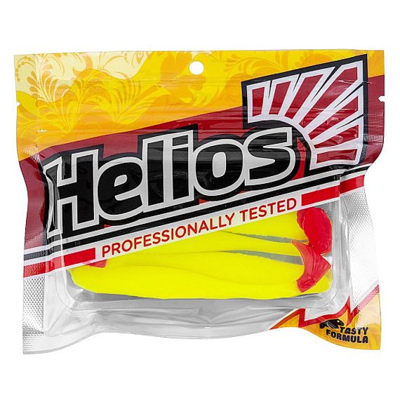Виброхвост Jumbo 4,95&#39;/12.5 см Acid lemon &amp; Red 5шт. (HS-7-029) Helios