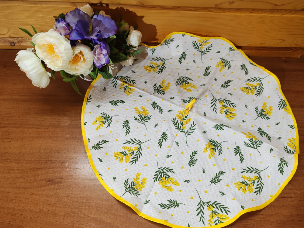 Полотенце кухонное, круглое, 2 шт, вафельное полотно