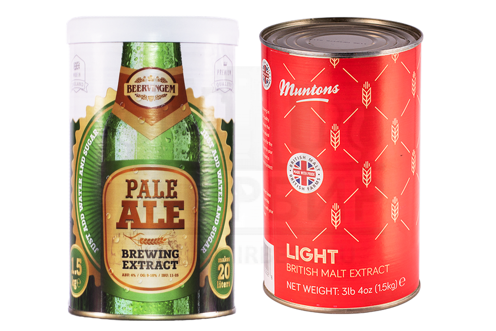 Комплект: Beervingem "Pale ale", 1,5 кг + Muntons "Light", 1,5 кг