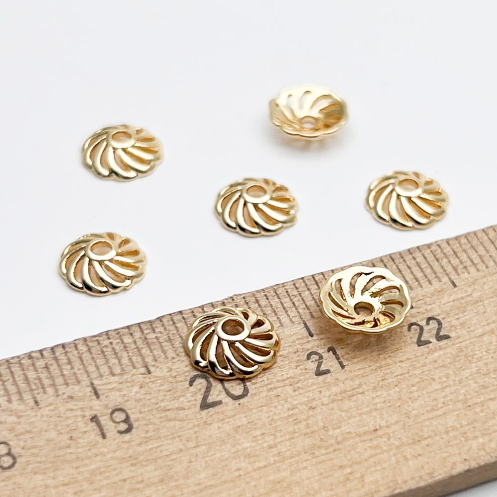 Шапочка, цвет золото, размер 8,2 мм, цена за 10 шт