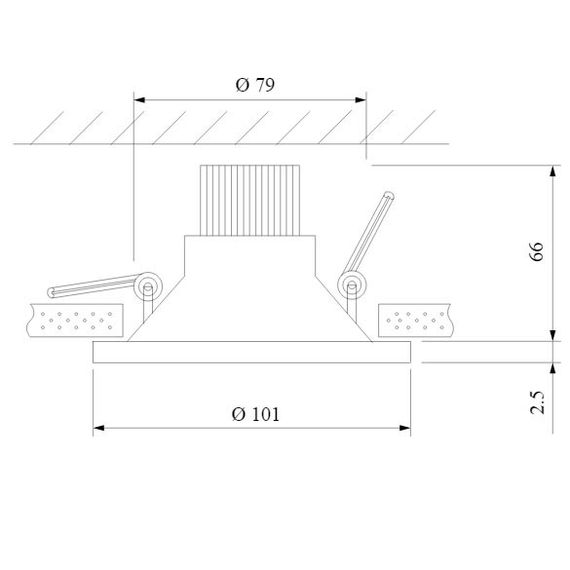 Встраиваемый светодиодный светильник Elektrostandard 15267/LED 7W 4200K черный/черный a055722