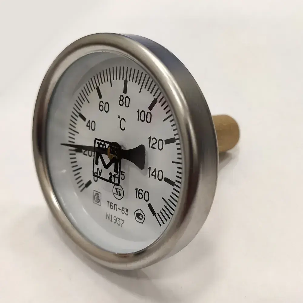 Термометр биметаллический осевой 160C L -50мм ТБ63