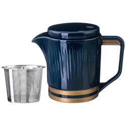 ЧАЙНИК С МЕТАЛЛИЧЕСКИМ СИТОМ LEFARD "HERBAL" 1000 МЛ СИНИЙ (КОР=12ШТ.)