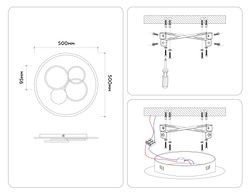 Ambrella Настенно-потолочный светодиодный светильник с пультом LineTech FL4802