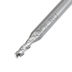 Фреза твердосплавная 1.5мм (L=50, l=4, хв=4) Z3 45° по алюминию и цвет.металлам BRAL-3E-D1.5 AHNO