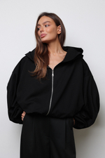 Худи черное с надписью 2SIDES