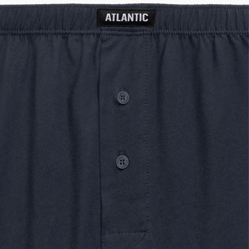 Мужские трусы боксеры графитовые набор 2в1 ATLANTIC Basic Man 2BMB-003