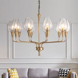 Подвесная Дизайнерская Люстра Viola 10 Прозрачный By Imperiumloft