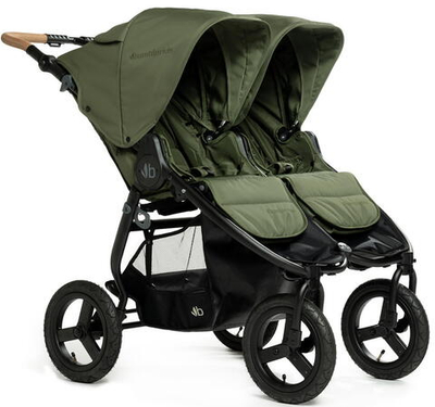 Прогулочная коляска для двойни Bumbleride Indie Twin Olive