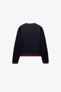 ZARA КАРДИГАН С ЗОЛОТИСТЫМИ ПУГОВИЦАМИ, МОРСКОЙ/ТЕМНО-СИНИЙ