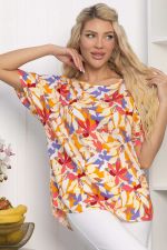 Блуза Маргоша (бежевая/цветы) Б13783-16М LT Collection