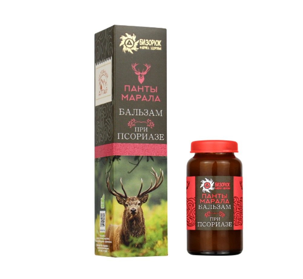 Бальзам «Целебный Алтай. Панты марала» при псориазе, 30 мл (Бизорюк)
