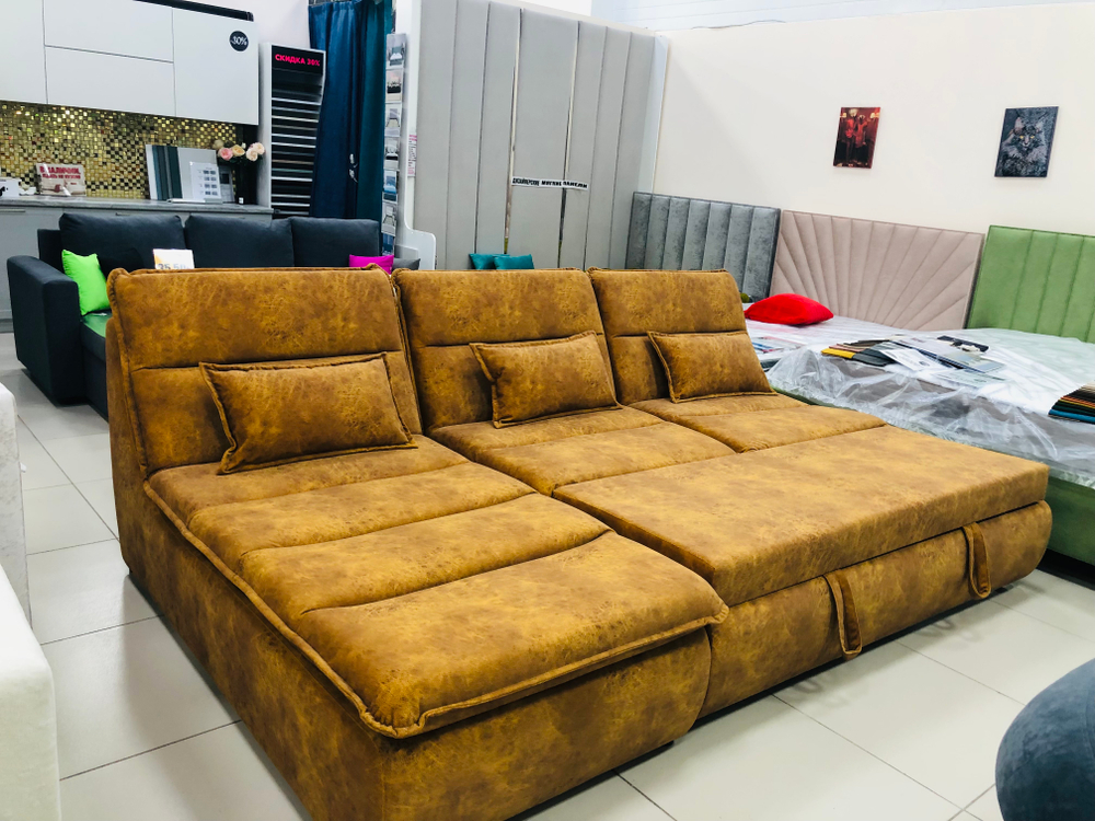 АКЦИЯ!!!Угловой диван серый с коробом габариты 270*170*105 механизм дельфин большой короб в оттоманке