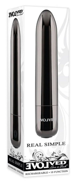 Черная вибропуля Real Simple - 10 см.