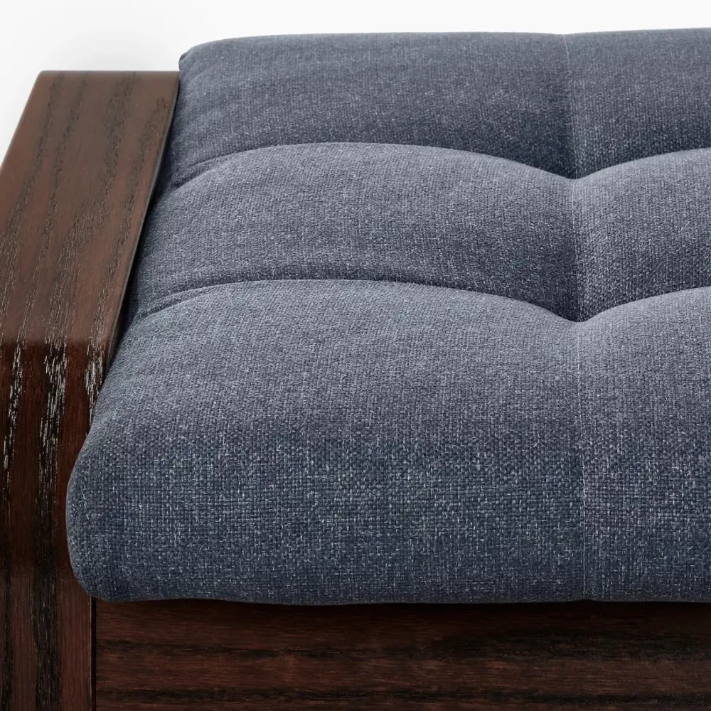 Табурет для ног - POÄNG / POАNG IKEA/  ПОЭНГ ИКЕА, 68х39 см, синий