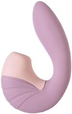 Вибратор Supernova с вакуум-волновым стимулятором розовый 16,9 см