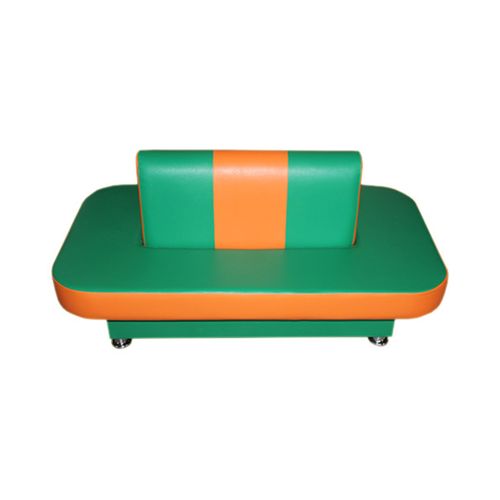 Диван круговой для раздевания (овальный) зелено-оранжевый