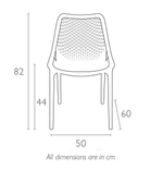 Комплект пластиковой мебели Siesta Contract Sky Folding 60 Air, темно-серый