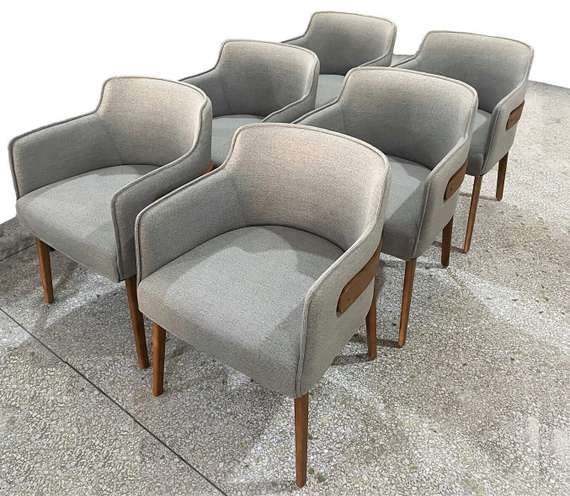 Полукресло Muka, серо-бежевое