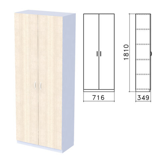 Шкаф закрытый "Бюджет", 716х349х1810, дуб шамони светлый (КОМПЛЕКТ)