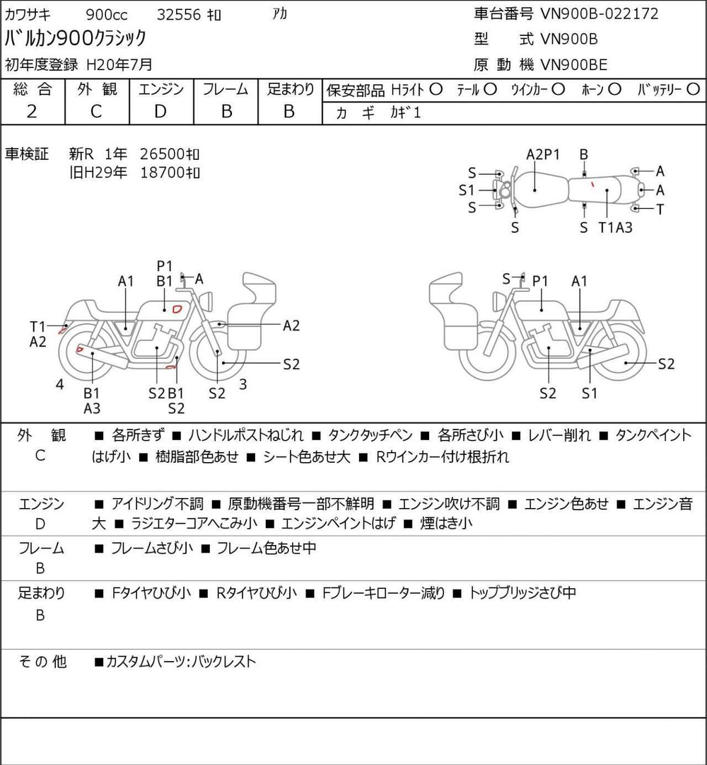 Kawasaki Vulcan 900 Classic VN900B-022172