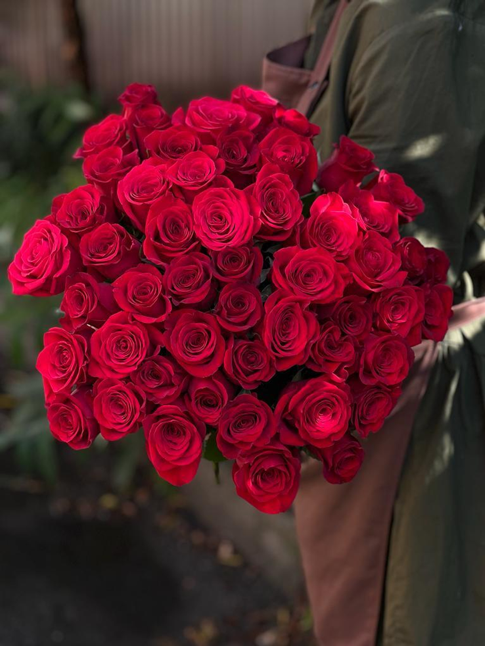 Букет из 51 красной розы премиум сорта