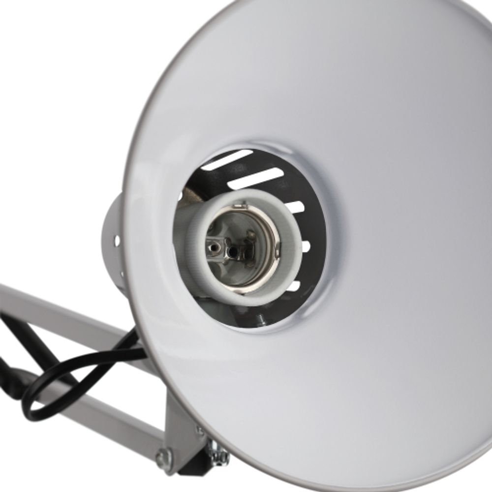 Настольный светильник ЭРА N-121-E27-40W-GY Е27 на струбцине серый