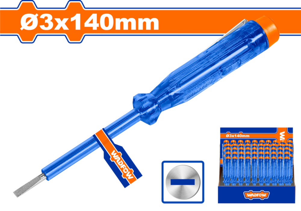 Oтвертка индикаторная 3х140мм (60/480) WADFOW WTP1501