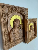 Освященная Икона Казанской Божией Матери 19x23.8см дуб - Кб