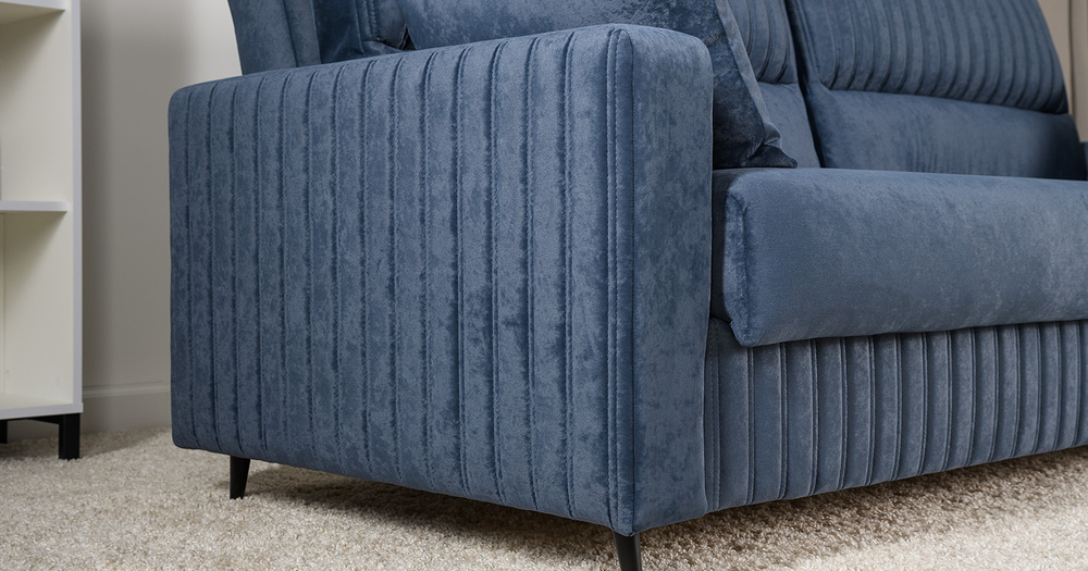 Изабель диван-кровать (велюр темно-синий)